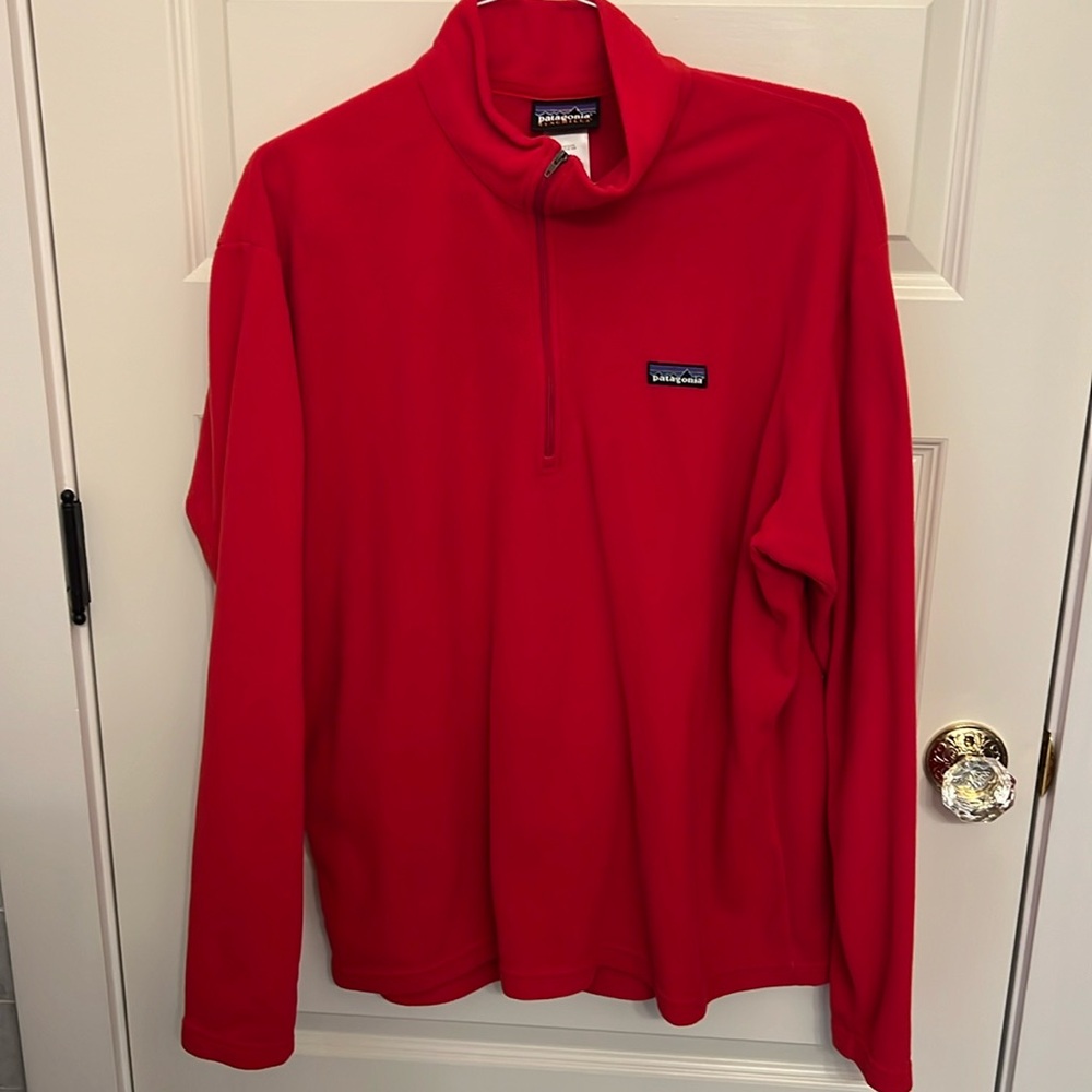 Patagonia Synchilla Half Zip Fleece Sweater Jacket XL red